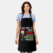 私はただワインを飲んでクリスマスモビを見たい エプロン (着用した状態)