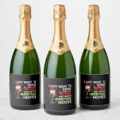 私はただワインを飲んでクリスマスモビを見たい スパークリングワインラベル (ボトル)