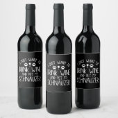 私はただワインを飲んでシュナウザーを愛撫したい ワインラベル (ボトル)