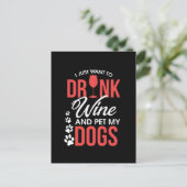 私はただワインを飲んで犬を飼いたい ポストカード (スタンド正面)
