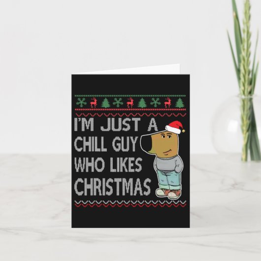 私はただ冷たい人で、クリスマスは醜いおもしろいが好きだ カード (正面)