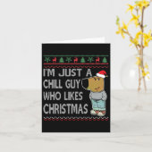 私はただ冷たい人で、クリスマスは醜いおもしろいが好きだ カード (黄色い花)