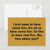 私はただ少しおもしろいを持って欲しい。持っていいんだけど… ポストカード (正面/裏面)