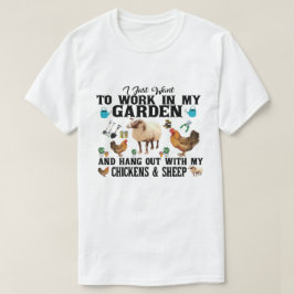 私はただ庭で働いて一緒に出つるかけたい Tシャツ