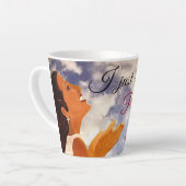 「私はただ彼を褒めたいだけだ」 カフェラテマグ (左アングル)