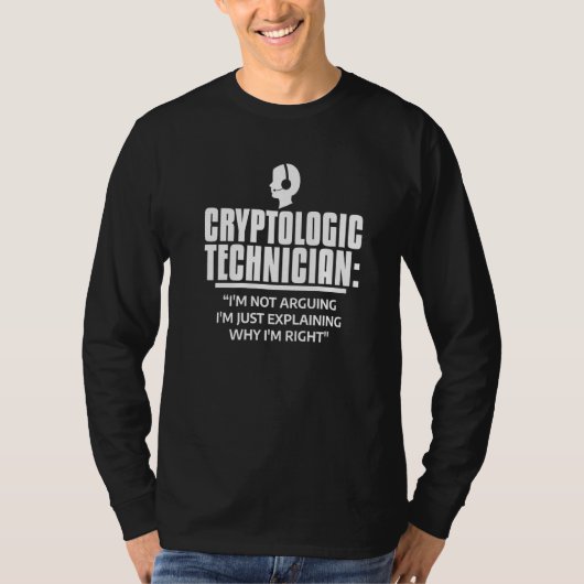 私はただ暗号技術者であることを説明しているだけ Tシャツ (正面)
