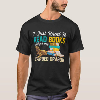 私はただ本と読ひげのドラゴを愛撫したい Tシャツ