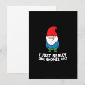 私はただ本当にノームが好きなの、オーケー ガーデンノーム 招待状 (正面/裏面)