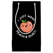 私はただ桃と静かなフルーツプンダークBGが欲しい スモールペーパーバッグ (正面)