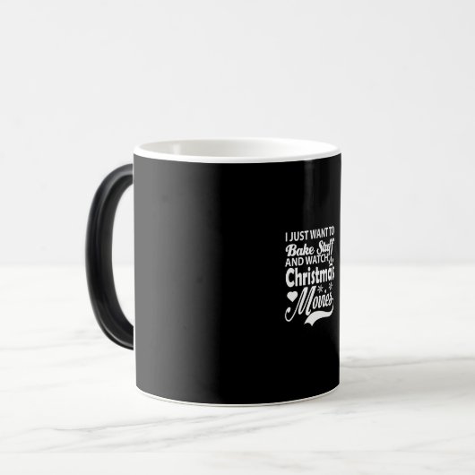 私はただ物を焼き、クリスマスmoviを見たい モーフィングマグカップ (正面左)