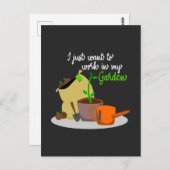 私はただ私の庭で働きたい引用文ことわざ ポストカード (正面/裏面)