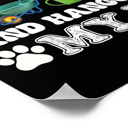 私はただ私の庭のおもしろい犬恋人で働きたい ポスター (角)