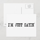 私はただ言っている ポストカード (正面/裏面)