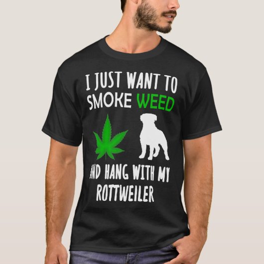 私はただ雑草を吸ってロッつるティと一緒に Tシャツ (正面)