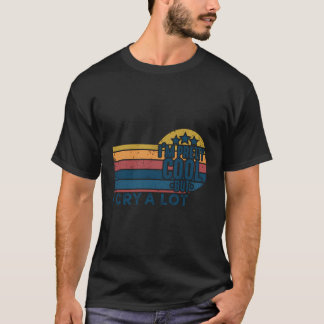 私はだクールけかわいらし、私はたくさん泣くレトロヴィンテージファン Tシャツ