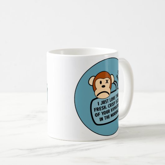 私はちょうどあなたの偽善の新しいにおいを愛します コーヒーマグカップ (正面右)