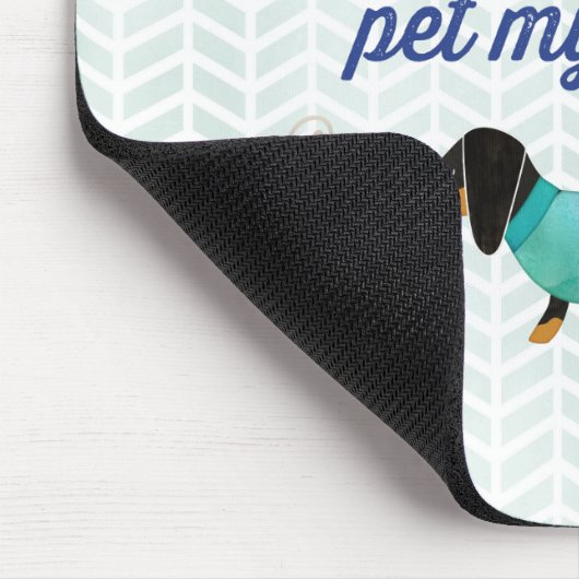 私はちょうどコーヒーを飲み及びかわいがり私のウインナーをたいと思います(青い) マウスパッド (コーナー)