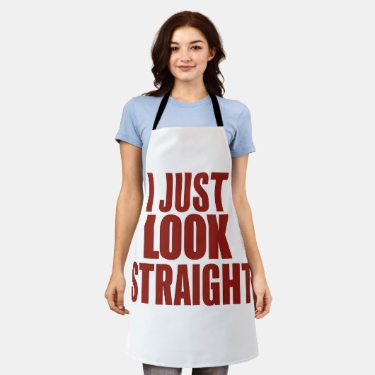 私はちょうどストレートLGBTのゲイレズビアンプライド月を見る エプロン (着用した状態)