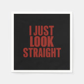 私はちょうどストレートLGBTのゲイレズビアンプライド月を見る スタンダードカクテルナプキン (正面)