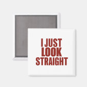 私はちょうどストレートLGBTのゲイレズビアンプライド月を見る マグネット (正面/裏面)