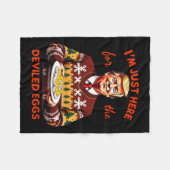 私はちょうどデベイル卵のトランプChrのためにおもしろいここにいる フリースブランケット (正面(横))