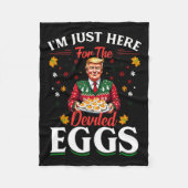 私はちょうどデベイル卵のトランプChrのためにおもしろいここにいる フリースブランケット (正面)