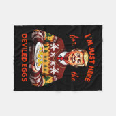 私はちょうどデベイル卵のトランプChrのためにおもしろいここにいる フリースブランケット (正面(横))