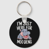 私はちょうどトウかわいいモーベビーヒッポのためにここにいる キーホルダー (正面)