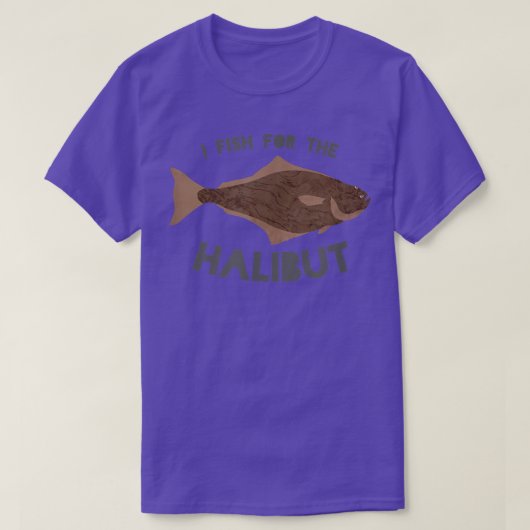 私はちょうどハリバイ面白い魚釣りユーモアのために釣る1653 Tシャツ (デザイン正面)