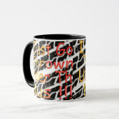 私はちょうどバスの下で投げられて得ました マグカップ (正面左)