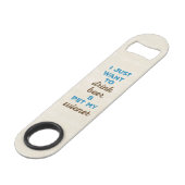 私はちょうどビールを飲み及び私のウインナーをかわいがりたいと思います スピード栓抜き (正面アングル)