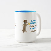 私はちょうどビールを飲み及び私のウインナーをかわいがりたいと思います ツートーンマグカップ (正面右)