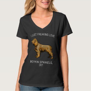 私はちょうどフレックラブボイキンスパニエル犬Ok犬 Tシャツ