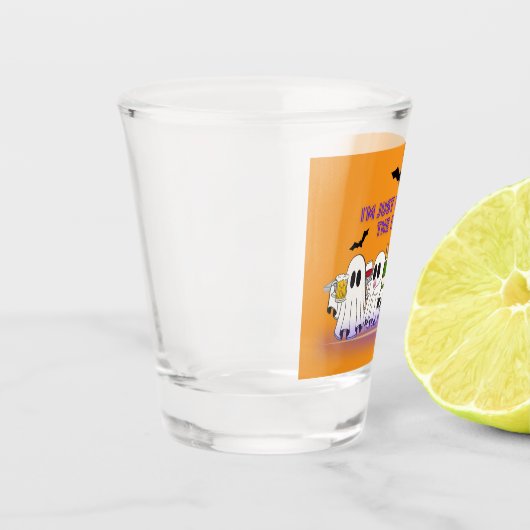 私はちょうどボースの面白いハロウィーンのためにここにいる ショットグラス (左)
