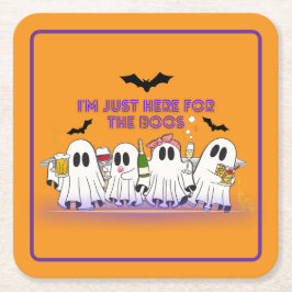 私はちょうどボースの面白いハロウィーンのためにここにいる スクエアペーパーコースター