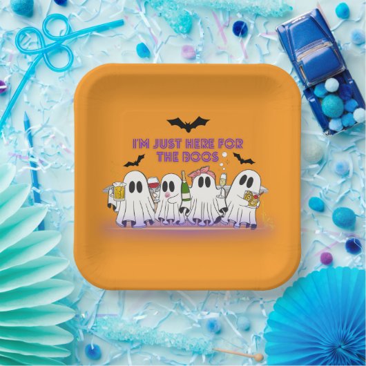 私はちょうどボースの面白いハロウィーンのためにここにいる ペーパープレート (パーティー)