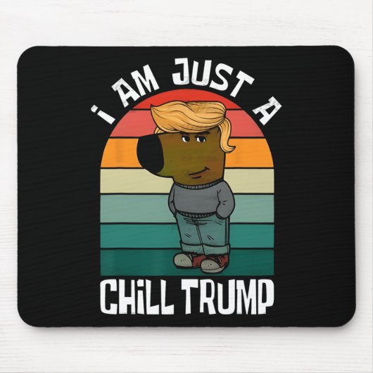 私はちょうど冷たいトランプおもしろいミームおもしろい犬恋人 マウスパッド (正面)