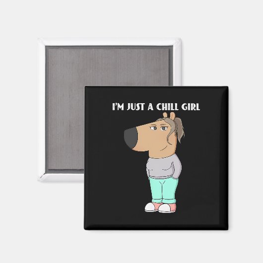 私はちょうど冷たい女の子のミームおもしろいチル2 マグネット (正面/裏面)