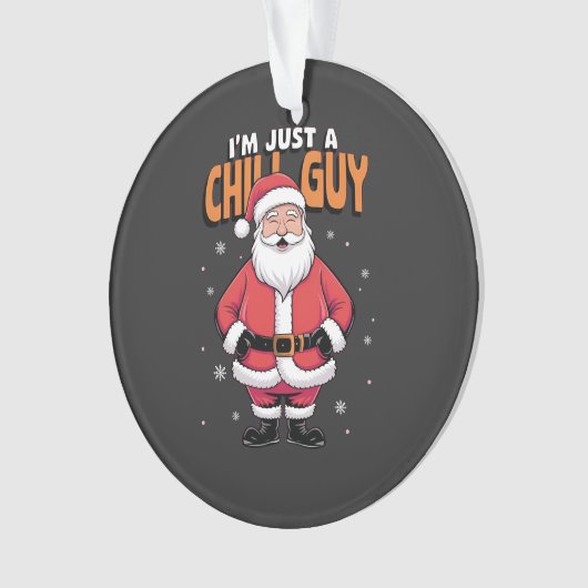 私はちょうど冷たい男のミームクリスマス2025 おもしろい オーナメント (正面)