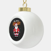 私はちょうど冷たい男のミームクリスマス2025 おもしろい セラミックボールオーナメント (右)