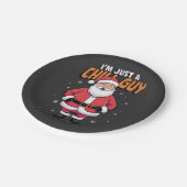 私はちょうど冷たい男のミームクリスマス2025 おもしろい ペーパープレート (アングル)