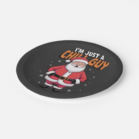 私はちょうど冷たい男のミームクリスマス2025 おもしろい ペーパープレート (アングル)
