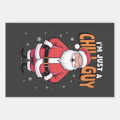 私はちょうど冷たい男のミームクリスマス2025 おもしろい ラッピングペーパーシート (正面)