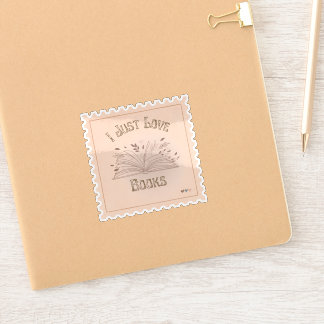 私はちょうど好きな本スタンプスタイル美しい シール