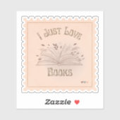 私はちょうど好きな本スタンプスタイル美しい シール (シート)