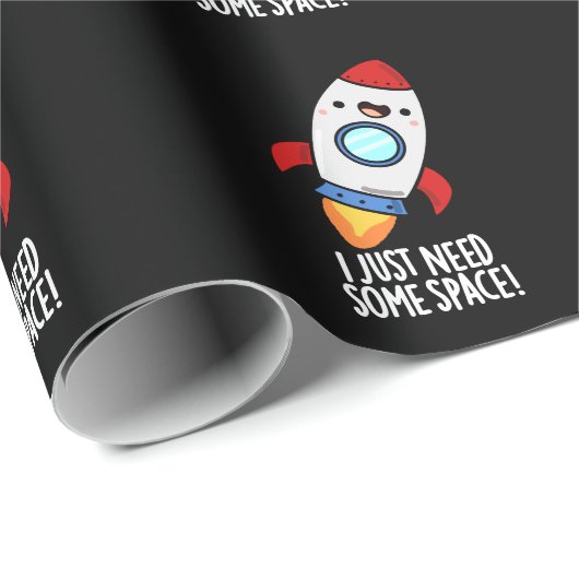 私はちょうど宇宙ロケットプおもしろいン暗いBGが必要だ ラッピングペーパー (ロールコーナー)