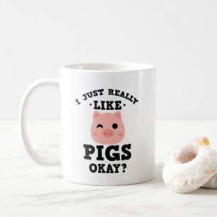 私はちょうど実際にブタのおもしろいな農場の動物愛好家を好みます コーヒーマグカップ