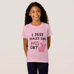私はちょうど実際にブタを良い好みますか。 Tシャツ