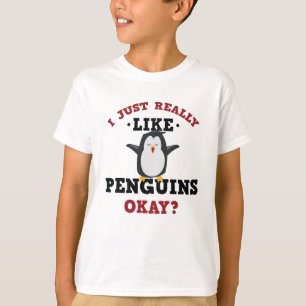 私はちょうど実際にペンギンの引用文のTシャツを好みます Tシャツ