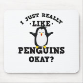 私はちょうど実際にペンギンの引用文を好みます マウスパッド (正面)